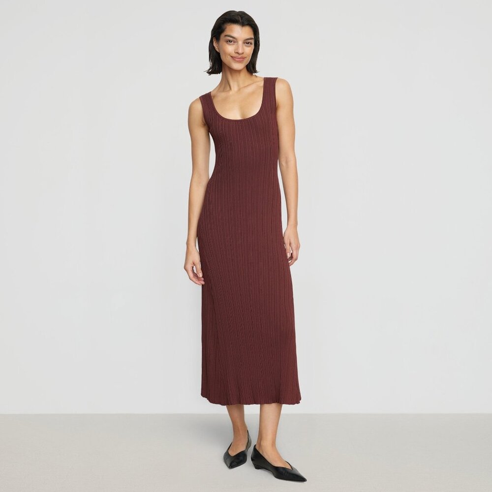 Modern Citizen Sofia Ribbed Maxi Dress Size MDeep Burgundy / M